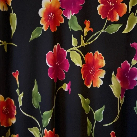 Worthington Floral Long Sleeve Dress Two Piece Set - Picture 6 of 12